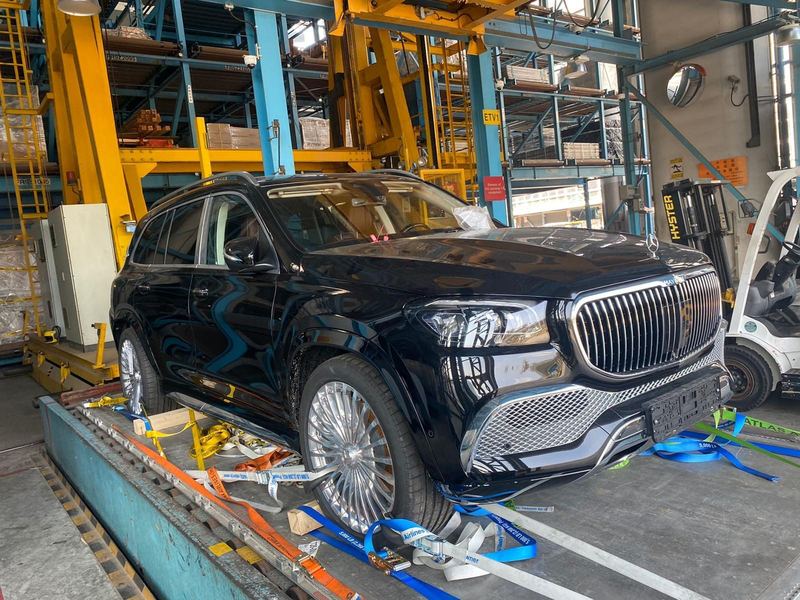 Black Mercedes-Maybach GLS ready for shipping